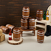 Wood Barrels Miniature Ornaments DJEW-WH0043-110A-01-4