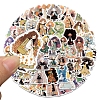 50Pcs Cute Girl PVC Waterproof Self-Adhesive Stickers PW-WG30563-01-2