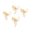 Eco-Friendly Brass Micro Pave Cubic Zirconia and Glass Beads Pendants KK-K268-40G-1