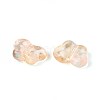 Spray Painted Transparent Acrylic Beads OACR-N149-01I-2