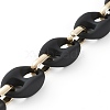 Handmade CCB Plastic & Rubberized Style Acrylic Coffee Bean Chains AJEW-JB00875-02-1