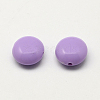 Opaque Acrylic Flat Round Beads X-SACR-Q100-M047-2