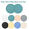 8 Pcs 8 Colors Silicone drainage insulation coaster with marble pattern ST-CJ0008-10-3
