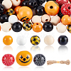 Gorgecraft Printed Wooden Beads DIY-GF0005-74-1