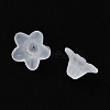 Transparent Frosted Acrylic Flower Beads X-PL554-2