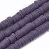 Flat Round Handmade Polymer Clay Bead Spacers LS-CLAY-R067-3.0mm-04-1