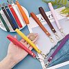 CHGCRAFT 12Pcs 12 Colors PU Leather Wrist Strap Keychains KEYC-CA0001-19-3