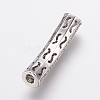 Brass Micro Pave Cubic Zirconia Tube Beads ZIRC-E143-22P-2