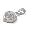 Ion Plating(IP) 304 Stainless Steel Micro Pave Cubic Zirconia Pendants STAS-Z107-02P-04-2