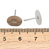 Tarnish Resistant 316 Surgical Stainless Steel Flat Round Blank Peg Stud Earring Settings STAS-R073-06B-2