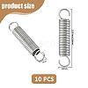 10Pcs Stainless Steel Tension Spring Hook AJEW-FH0006-13A-2
