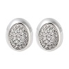 Rack Plating Oval Brass Stud Earrings EJEW-N055-38P-RS-1