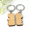 Romantic Gifts Ideas for Valentines Day Wood Hers & His Keychain X-KEYC-E006-20-2