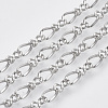 Tarnish Resistant 304 Stainless Steel Figaro Chains STAS-R100-18-4