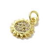 Real 18K Gold Plated Brass Pave Cubic Zirconia Pendants KK-M283-09B-01-2