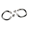 304 Stainless Steel Twist Stud Earrings for Women EJEW-M023-07C-2