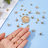 16Pcs Brass Stud Earrings Findings KK-DC0005-20-3