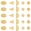 BENECREAT 50Pcs 5 Style Brass Connector Charms FIND-BC0002-61-1