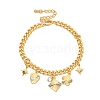 Brass Micro Pave Cubic Zirconia Bracelets BJEW-U008-04G-1