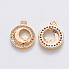 Brass Micro Pave Cubic Zirconia Charms X-KK-T049-039G-NF-2