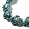 Synthetic Turquoise Dyed Beads Strands G-P507-05N-2