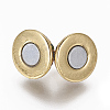 Brass Micro Pave Cubic Zirconia Magnetic Clasps with Loops LS-ZIRC-L082-B-02-G-2