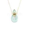 Natural Green Fluorite Perfume Bottle Pendant Necklace PW-WG2A891-16-1