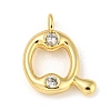 Rack Plating Brass Micro Pave Cubic Zirconia Pendants KK-A200-24G-Q-1