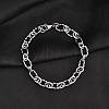 Tarnish Resistant 304 Stainless Steel Figaro Chain Bracelets BJEW-P237-24P-1