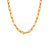 Stainless Steel Paperclip Chain Necklaces for Women PW-WG12199-02-1