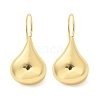 Teardrop Brass Dangle Earrings EJEW-B132-07G-4