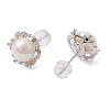 Natural Pearl Ear Studs EJEW-P286-10P-2