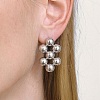 304 Stainless Steel Round Ball Stud Earrings SA-CBA5A9C-02P-1