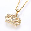 304 Stainless Steel Pendant Necklaces NJEW-H486-21G-1