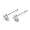 Rack Plating Brass Stud Earring Settings KK-F090-16P-02-1