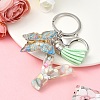 Resin & Acrylic & Faux Suede Tassel Keychain KEYC-YW00126-25-1