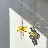 Glass Angel Hanging Suncatchers HJEW-JM02853-3