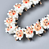 Handmade Bumpy Lampwork Beads Strands LAMP-Q031-016-3