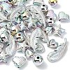 50Pcs 5 Styles UV Plating Opaque CCB Plastic Beads MACR-YW0004-72-2
