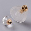 Teardrop Natural Quartz Crystal Perfume Bottle Pendants G-H241-02C-G-2