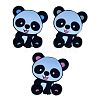 12Pcs 3 Styles Panda Silicone Beads JX662A-1