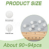 2 Strands Natural White Jade Round Beads Strands G-SP0001-25-2