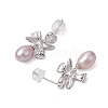 Natural Pearl Ear Studs EJEW-P286-50P-2