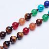 Natural Tiger Eye Beaded Necklaces NJEW-P159-06-3