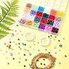 DIY Glass Beads & Alloy Pendant Bracelets Jewelry Making Kits DIY-FS0006-25-8