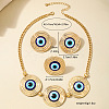Alloy Enamel Earrings & Necklaces & Rings Sets for Women FS-WG87187-01-4