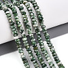 Natural Green Spot Jasper Beads Strands G-T141-41-1