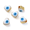 Golden Tone Brass Enamel Beads KK-E048-04G-05-1