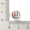 Rack Plating Brass Micro Pave Cubic Zirconia Europeam Beads ZIRC-P111-01P-4