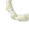 Natural Shell Beaded Stretch Bracelets for Women BJEW-JB10883-5